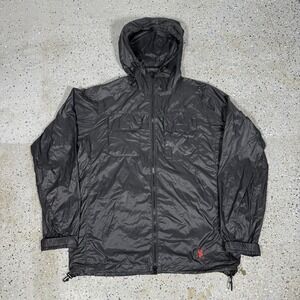 Chrome Industries Jacket Mens Large Black Full Zip Hooded Lightweight Softshell